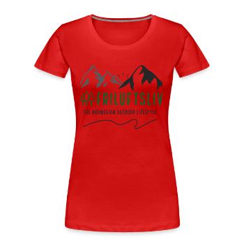 Outdoor-, Jagd- und Angel-T-Shirts und Pullover 2 Lichter - Frauen Premium Bio T-Shirt - Rot - Vorne - Mia (176cm)