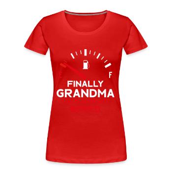 ENFIN GRAND-MÈRE ENFIN MAMIE - T-shirt bio Premium Femme - rouge - Devant - Mia (176cm)