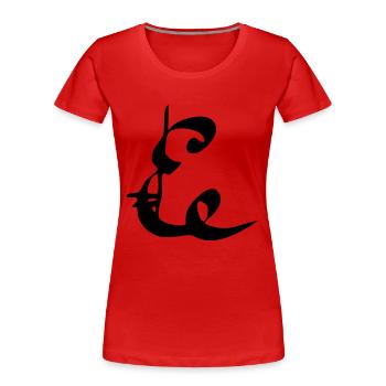 E - T-shirt bio Premium Femme - rouge - Devant - Mia (176cm)