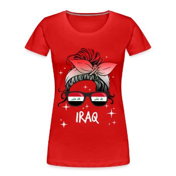 Irak - T-shirt bio Premium Femme - rouge - Devant - Mia (176cm)