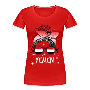 Jemen - Frauen Premium Bio T-Shirt - Rot - Vorne - Mia (176cm)