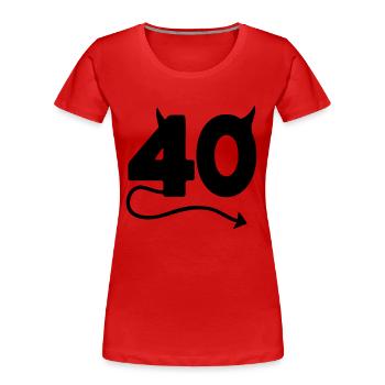 40th Birthday - Women's Premium Organic T-Shirt - red - Front - Mia (176cm)