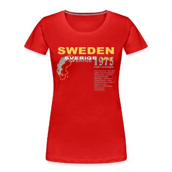 schweden - sweden - sverige - Women's Premium Organic T-Shirt - red - Front - Mia (176cm)
