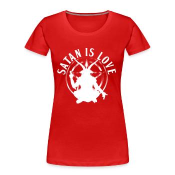 Satan | Satanism Satanists Satanist Gifts - Women's Premium Organic T-Shirt - red - Front - Mia (176cm)
