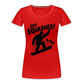 Sasquatch Bigfoot Snowboard Snowboarder - T-shirt bio Premium Femme - rouge - Devant - Mia (176cm)