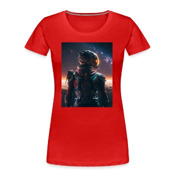 Shepard de la galaxie astronaute de l’espace Galaxy - T-shirt bio Premium Femme - rouge - Devant - Mia (176cm)