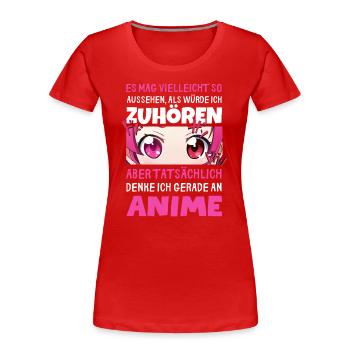 Sarkastisches Kawaii Statement für Manga-Liebhaber - Frauen Premium Bio T-Shirt - Rot - Vorne - Mia (176cm)