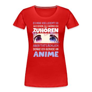 Sarkastisches Kawaii Statement für Manga-Liebhaber - Frauen Premium Bio T-Shirt - Rot - Vorne - Mia (176cm)