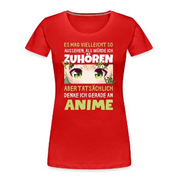 Sarkastisches Kawaii Statement für Manga-Liebhaber - Frauen Premium Bio T-Shirt - Rot - Vorne - Mia (176cm)