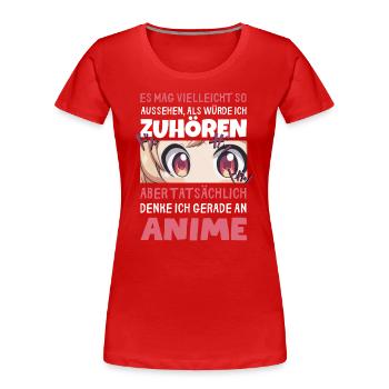 Sarkastisches Kawaii Statement für Manga-Liebhaber - Frauen Premium Bio T-Shirt - Rot - Vorne - Mia (176cm)
