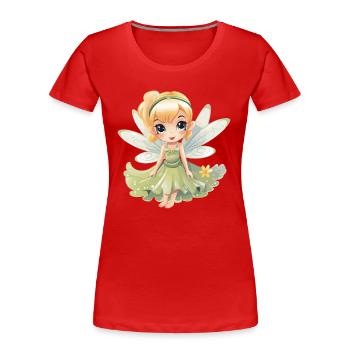 Süße Fee mit Feenzauber für Kinder und Damen - Frauen Premium Bio T-Shirt - Rot - Vorne - Mia (176cm)
