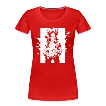 Le cool Cyberpunk Style Anime Boy Otaku de Shibuya - T-shirt bio Premium Femme - rouge - Devant - Mia (176cm)