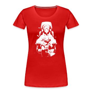Le cool Cyberpunk Style Anime Boy Otaku de Shibuya - T-shirt bio Premium Femme - rouge - Devant - Mia (176cm)