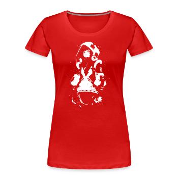 Le cool Cyberpunk Style Anime Boy Otaku de Shibuya - T-shirt bio Premium Femme - rouge - Devant - Mia (176cm)