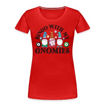 Bingo Mit Meinen Gnomies Lustiges Bingo - Frauen Premium Bio T-Shirt - Rot - Vorne - Mia (176cm)