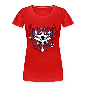 Russia - Women's Premium Organic T-Shirt - red - Front - Mia (176cm)