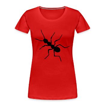 Ant 1 - Women's Premium Organic T-Shirt - red - Front - Mia (176cm)