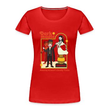 Dark Magic - Amazing Armand's Deadly Tricks - Women's Premium Organic T-Shirt - red - Front - Mia (176cm)