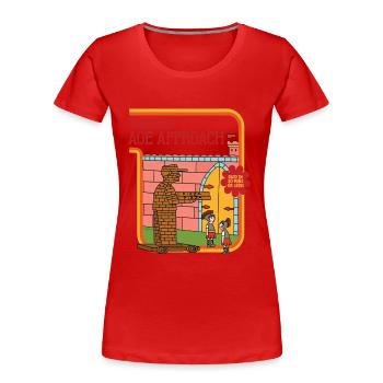 The New Age Approach - Raid In 30 Minutes Or Less - Women's Premium Organic T-Shirt - red - Front - Mia (176cm)