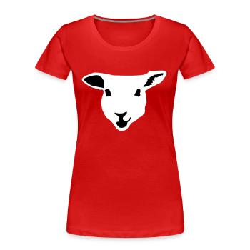 Schaf, Lamm - Frauen Premium Bio T-Shirt - Rot - Vorne - Mia (176cm)