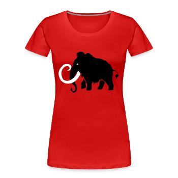 Mammouth - T-shirt bio Premium Femme - rouge - Devant - Mia (176cm)
