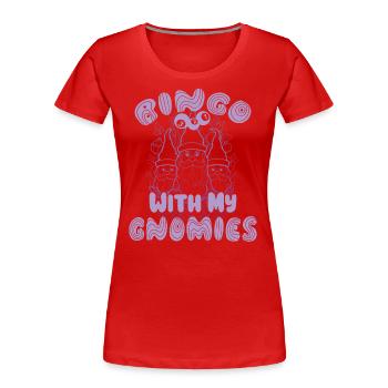 Bingo Mit Meinen Gnomies Lustiges Bingo - Frauen Premium Bio T-Shirt - Rot - Vorne - Mia (176cm)