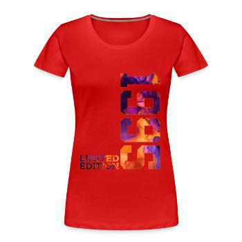 ÉDITION LIMITÉE 31 ANS 31 ANS 1995 - T-shirt bio Premium Femme - rouge - Devant - Mia (176cm)