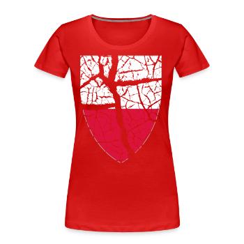 Poland Coat of Arms - Women's Premium Organic T-Shirt - red - Front - Mia (176cm)