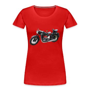 EMW R35 DDR Motorrad - Frauen Premium Bio T-Shirt - Rot - Vorne - Mia (176cm)