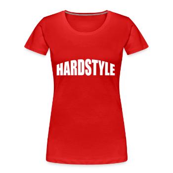 Hardstyle - Frauen Premium Bio T-Shirt - Rot - Vorne - Mia (176cm)