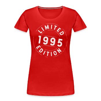 Limited Edition 1995 - Geburtstag 1995 - Frauen Premium Bio T-Shirt - Rot - Vorne - Mia (176cm)