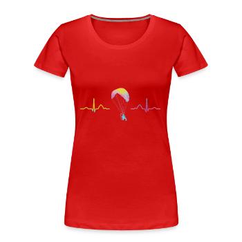 Parapente motorisé Paramoteur Paramoteur - T-shirt bio Premium Femme - rouge - Devant - Mia (176cm)