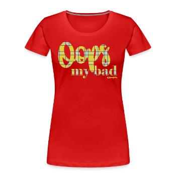 Clueless Oops My Bad Vintage Style - Frauen Premium Bio T-Shirt - Rot - Vorne - Mia (176cm)