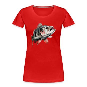Barsch - Frauen Premium Bio T-Shirt - Rot - Vorne - Mia (176cm)