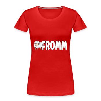 Lammfromm - You are innocent. ALWAYS! - Women's Premium Organic T-Shirt - red - Front - Mia (176cm)