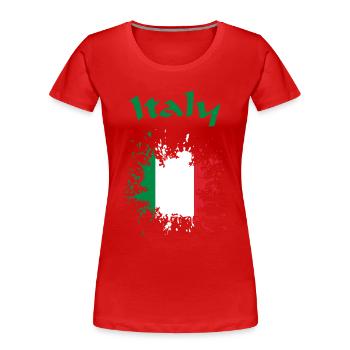 Italy Italien italy - Frauen Premium Bio T-Shirt - Rot - Vorne - Mia (176cm)