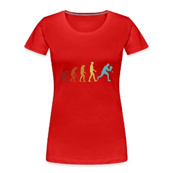 Padel Evolution Plattform Tennis Paddleball Padel - Frauen Premium Bio T-Shirt - Rot - Vorne - Mia (176cm)