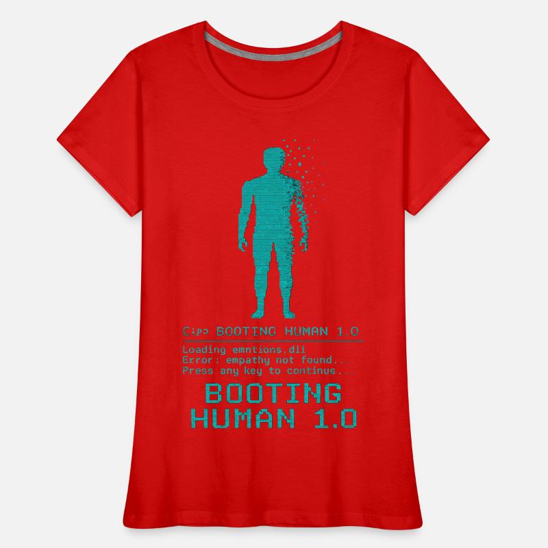 Booting Human 1.0 Empathy Error Frauen Premium Bio T-Shirt