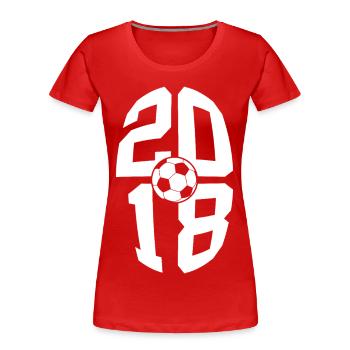 8 ANS DE NAISSANCE 2018 FOOTBALL 8E ANNIVERSAIRE - T-shirt bio Premium Femme - rouge - Devant - Mia (176cm)