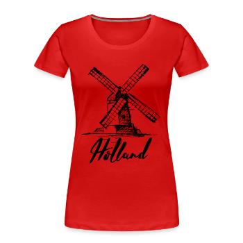 Holland - Frauen Premium Bio T-Shirt - Rot - Vorne - Mia (176cm)