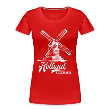 Holland - Frauen Premium Bio T-Shirt - Rot - Vorne - Mia (176cm)
