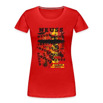 Neuss Deutschland Stadt Skyline Heimat Liebe - Frauen Premium Bio T-Shirt - Rot - Vorne - Mia (176cm)