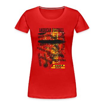 Police de football américain Vintage Retro USA Sport - T-shirt bio Premium Femme - rouge - Devant - Mia (176cm)
