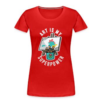 Artist Painting Painter Art Paint Art Teacher - T-shirt bio Premium Femme - rouge - Devant - Mia (176cm)