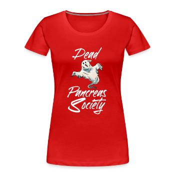 Diabète de type 1 drôle Diabète diabétique Idée cadeau - T-shirt bio Premium Femme - rouge - Devant - Mia (176cm)