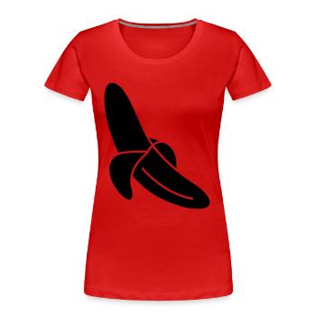 Banane - Frauen Premium Bio T-Shirt - Rot - Vorne - Mia (176cm)