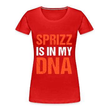 Sprizz est dans mon ADN Alcool Apéritif amer - T-shirt bio Premium Femme - rouge - Devant - Mia (176cm)