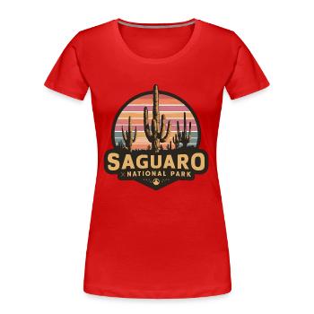 Saguaro-Nationalpark, Arizona, Tucson-Kaktus - Frauen Premium Bio T-Shirt - Rot - Vorne - Mia (176cm)