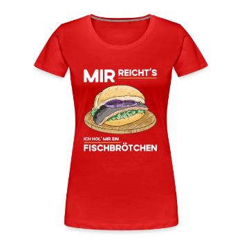 Fischbrötchen Imbiss - Frauen Premium Bio T-Shirt - Rot - Vorne - Mia (176cm)