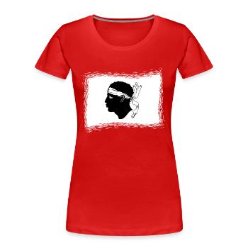 Corsica Flag Corsica Flag Corsica Corsica - Women's Premium Organic T-Shirt - red - Front - Mia (176cm)